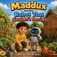Maddux and the Robot That Couldn't Decide: Robot Books for Kids - Artificial Intelligence Children's Book - Technology and Problem-Solving Story - Chi cover
