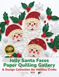 Jolly Santa Faces Paper Quilling Gallery & Design Collection for Holiday Crafts cover