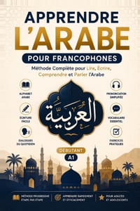 Apprendre l'Arabe pour Francophones - Débutants: Méthode simple et progressive pour apprendre à lire, écrire et parler l'arabe avec des exercices, du cover