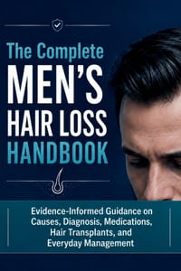 The Complete Men's Hair Loss Handbook: Evidence-Informed Guidance on Causes, Diagnosis, Medications, Hair Transplants, and Everyday Management cover