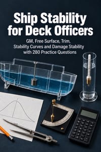 Ship Stability for Deck Officers: GM, Free Surface, Trim, Stability Curves and Damage Stability with 280 Practice Questions cover