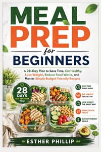 Meal Prep for Beginners: A 28-Day Plan to Save Time, Eat Healthy, Lose Weight, Reduce Food Waste, and Master Simple Budget-Friendly Recipes cover