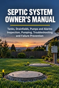 Septic System Owner's Manual: Tanks, Drainfields, Pumps and Alarms: Inspection, Pumping Schedules, Troubleshooting and Failure Prevention cover