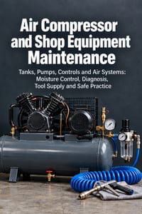 Air Compressor and Shop Equipment Maintenance: Tanks, Pumps, Controls and Air Systems: Moisture Control, Diagnosis, Tool Supply and Safe Practice cover