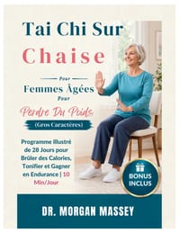 Tai Chi Sur Chaise Pour Femmes Âgées Pour Perdre Du Poids (Gros Caractères): Programme Illustré de 28 Jours pour Brûler des Calories, Tonifier et Gagn cover