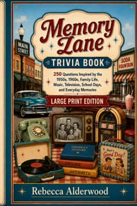 Memory Lane Trivia Book: 250 Questions Inspired By The 1950's, 1960's, Family Life, Music, Television, School Days and Everyday Memories cover