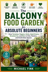 The Balcony Food Garden for Absolute Beginners: Grow Tomatoes, Peppers, Herbs, Salad Greens, Strawberries, and More in Pots, Planters, and Small Urban cover