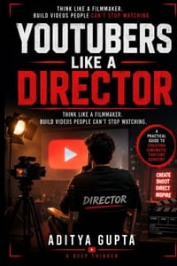 YouTubers Like a Director: Think Like a Filmmaker. Build Videos People Can't Stop Watching. cover