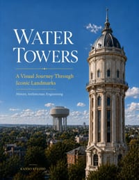 Water Towers: The History, Architecture, and Engineering of Iconic Water Towers Coffee Table Book cover