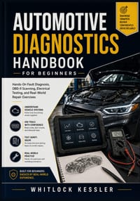 Automotive Diagnostics Handbook for Beginners: Hands-On Fault Diagnosis, OBD-II Scanning, Electrical Testing, and Real-World Repair Exercises cover