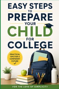 Easy Steps to Prepare Your Child for College: A Simple Parent's Guide to Academic, Financial, and Life Readiness cover