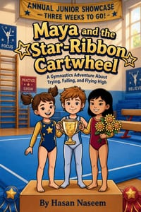Maya and the Star-Ribbon Cartwheel: A Gymnastics Adventure About Trying, Falling, and Flying High cover