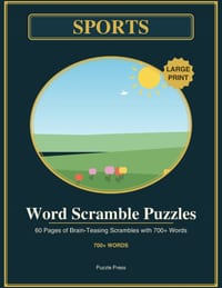 Big Book of sports word scrambles: Sports word scramble book cover