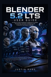 Blender 5.2 LTS User Guide: An Easy-to-Follow Handbook for Beginners to Master 3D Modeling, Animation, Rendering, and Production Techniques in Blender cover