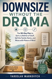 Downsize Without the Drama: The 90-Day Plan to Sort a Lifetime of Stuff, Sell the Family Home, and Move with Peace of Mind cover