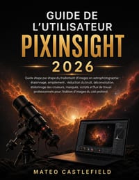Guide de l'Utilisateur Pixinsight 2026: Guide étape par étape du traitement d'images en astrophotographie: étalonnage, empilement, réduction du bruit, cover
