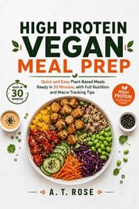 High-Protein Vegan Meal Prep: Quick and Easy Plant-Based Meals Ready in 30 Minutes with Full Nutrition and Macro-Tracking Tips cover