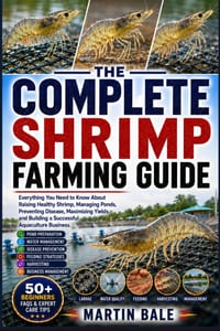 The Complete Shrimp Farming Guide: Everything You Need to Know About Raising Healthy Shrimp, Managing Ponds, Preventing Disease, Maximizing Yields, an cover