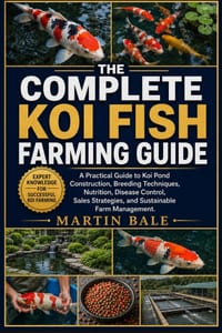 The Complete Koi Fish Farming Guide: A Practical Guide to Koi Pond Construction, Breeding Techniques, Nutrition, Disease Control, Sales Strategies, an cover