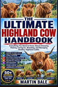 The Ultimate Highland Cow Handbook: Everything You Need to Know About Choosing, Raising, Caring for, Breeding, and Managing Healthy Highland Cattle. cover