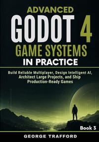 Advanced Godot 4 Game Systems in Practice: Build Reliable Multiplayer, Design Intelligent AI, Architect Large Projects, and Ship Production-Ready Game cover