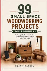 99 Small Space Woodworking Projects For Beginners: No Garage, No Expensive Tools - Just Practical Builds You Can Make in Any Apartment cover