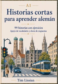 Historias cortas para aprender alemán A1: 99 historias con ejercicios, apoyo de vocabulario y claves de respuestas cover