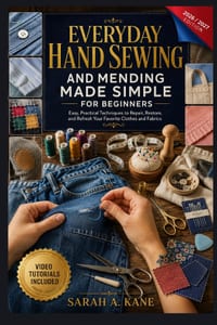 Everyday Hand Sewing and Mending Made Simple for Beginners: Master Essential Hand Sewing Skills with Easy Step-by-Step Techniques to Repair, Patch, Me cover