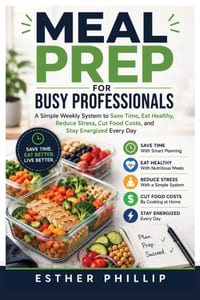 Meal Prep for Busy Professionals: A Simple Weekly System to Save Time, Eat Healthy, Reduce Stress, Cut Food Costs, and Stay Energized Every Day cover