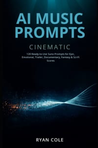 AI Music Prompts: Cinematic: 120 Ready-to-Use Suno Prompts for Epic, Emotional, Trailer, Documentary, Fantasy & Sci-Fi Scores cover