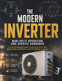 The Modern Inverter Mini-Split Operation And Service Handbook: A Field Technician's Guide to Ductless Heat Pump Installation, Diagnostics, and Refrige cover