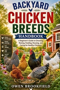 Backyard Chicken Breeds Handbook: A Beginner's Guide to Choosing, Raising, Feeding, Housing, and Caring for Healthy Chickens cover