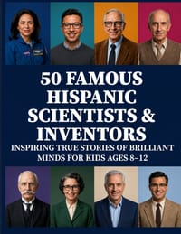 50 Famous Hispanic Scientists & Inventors: Inspiring True Stories of Brilliant Minds for Kids Ages 8-12 cover