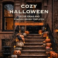 COZY HALLOWEEN - Decor Ideas and Pumpkin Carving Templates cover