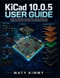 KiCAD 10.0.5 User Guide: A Step-by-Step Manual for Schematic Design, PCB Layout, Component Libraries, Simulation, and Manufacturing Files cover