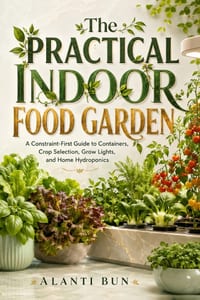 The Practical Indoor Food Garden: A Constraint-First Guide to Containers, Crop Selection, Grow Lights, and Home Hydroponics cover