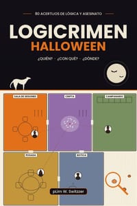Logicrimen Halloween: 80 acertijos de lógica y asesinato para Halloween - Misterios cozy para adultos cover
