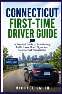 Connecticut First-Time Driver Guide: A Practical Guide to Safe Driving, Traffic Laws, Road Signs, and License Test Preparation cover
