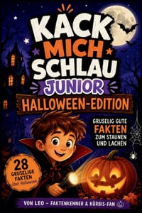 Kack mich schlau Junior - Halloween-Edition: 28 gruselig gute Halloween-Fakten für Kinder ab 8 Jahren - Wissen zum Staunen und Lachen cover