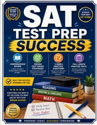SAT Test Prep Success: Comprehensive Review, Proven Test-Taking Strategies, 1,500+ Practice Questions, and Full-Length Practice Tests to Help You Achi cover