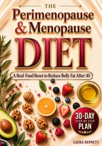 The Perimenopause & Menopause Diet: A 30-Day Real-Food Reset for Women Over 40 to Curb Cravings, Reduce Stubborn Belly Fat and Lose Weight Without Cou cover