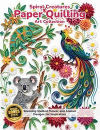 Spiral Creatures Paper Quilling Art Collection: Stunning Quilled Flower and Animal Designs for Inspiration cover