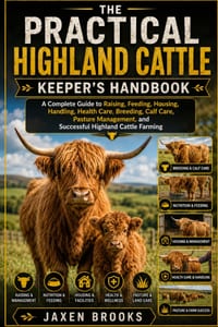 The Practical Highland Cattle Keeper's Handbook: A Complete Guide to Raising, Feeding, Housing, Handling, Health Care, Breeding, Calf Care, Pasture Ma cover