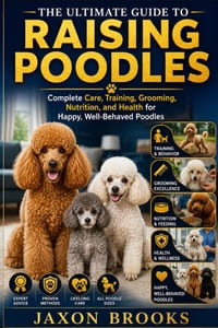 The Ultimate Guide to Raising Poodles: Complete Care, Training, Grooming, Nutrition, and Health for Happy, Well-Behaved Poodles cover