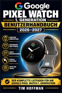 Google Pixel Watch 1. Generation Benutzerhandbuch 2026-2027: Schritt-für-Schritt-Anleitung zur Einrichtung, Gesundheitsüberwachung, Fitness-Tracking, cover