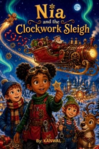 Nia and theClockwork Christmas Sleigh: A Funny STEM Christmas Adventurefor Curious Girls cover