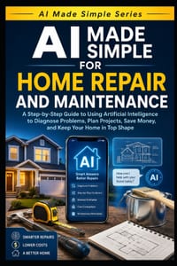 AI Made Simple for Home Repair and Maintenance: Step-by-step Guide to Using Artificial Intelligence to Diagnose Problems, Plan Projects, Save Money, a cover