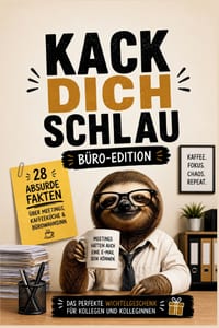 Kack dich schlau - Büro-Edition: 28 absurde Fakten aus dem Büroalltag - Das lustige Geschenk für Kollegen und Kolleginnen, zum Wichteln, Geburtstag od cover