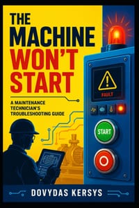 The Machine Won't Start: A Practical Troubleshooting Guide for Maintenance Technicians: Electrical, PLC, Safety, Sensor, Motor, VFD, Pneumatic, and Co cover