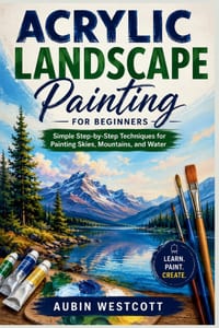 Acrylic Landscape Painting for Beginners: Simple Step-by-Step Techniques for Painting Skies, Mountains, and Water cover